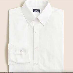 J. Crew BU902 white Ludlow Premium fine cotton dress shirt  cutaway collar NWT